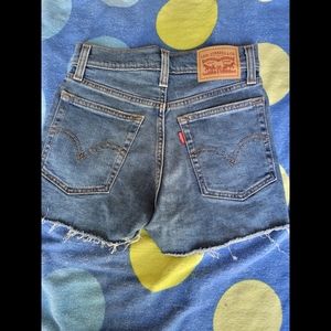Levis high rise shorts